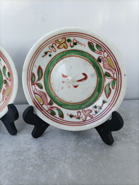古玩陶瓷三彩花卉紋盤拍賣，當前價格500元