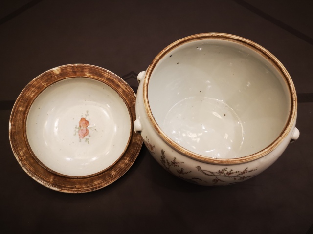 古玩陶瓷民國?粉彩桃花仕女紋詩文粥罐（畫工好）拍賣，當(dāng)前價(jià)格1388元