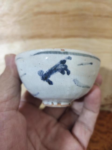 古玩陶瓷明晚期-青花螭龍紋小杯拍賣，當前價格500元