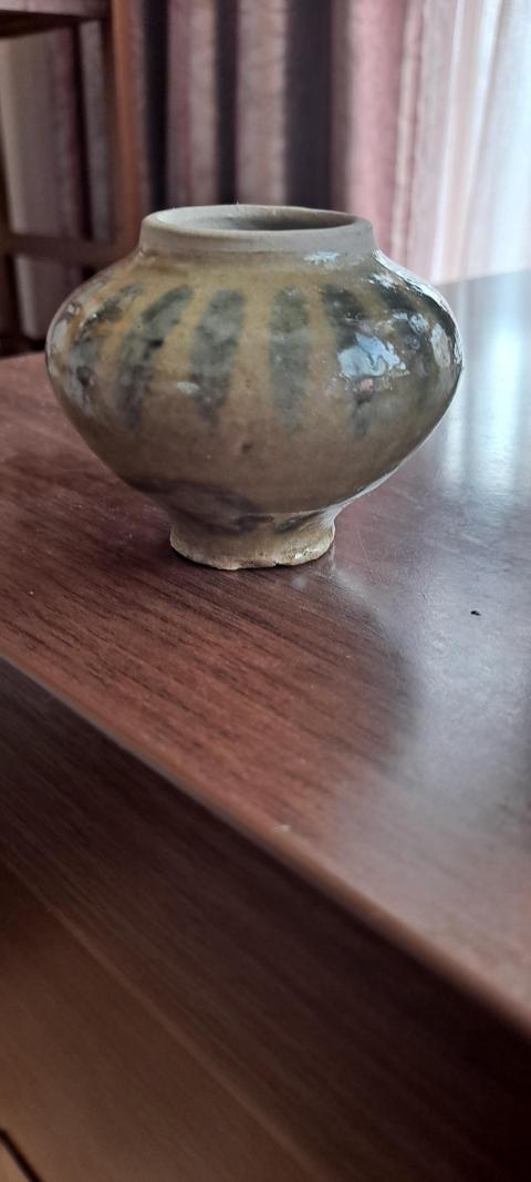 古玩陶瓷長沙窯點綠彩水盂拍賣,當前價格1500元