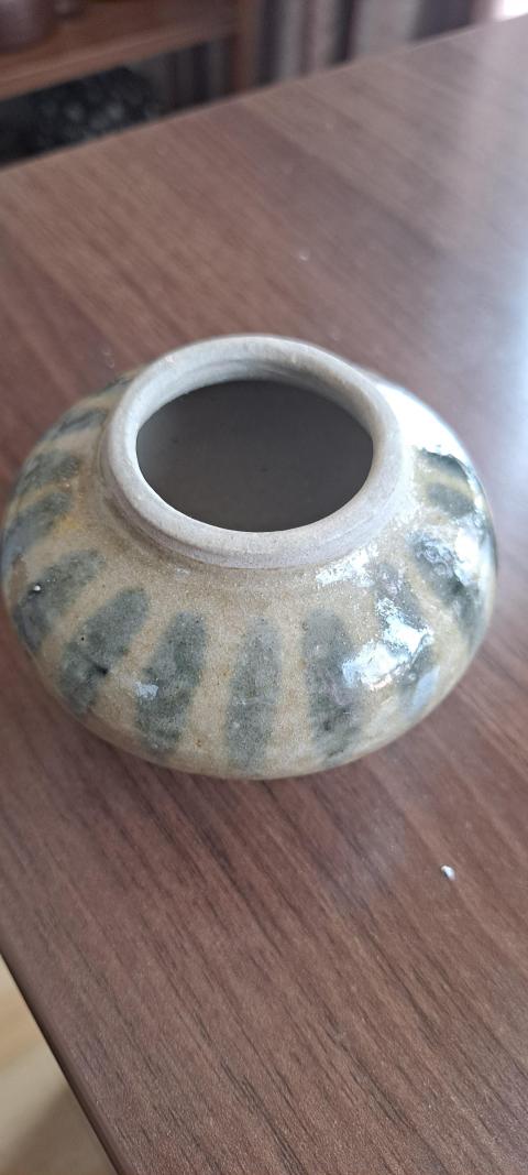 古玩陶瓷長沙窯點綠彩水盂拍賣,當前價格1500元