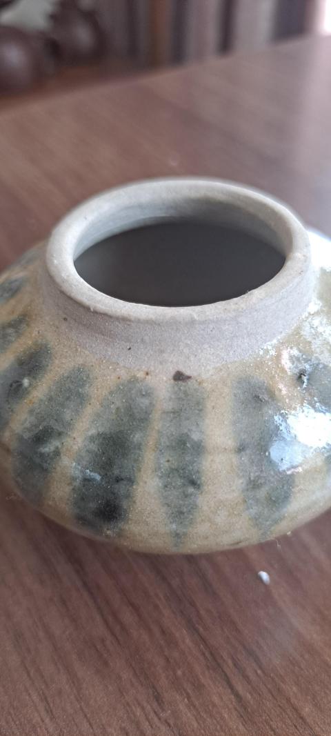 古玩陶瓷長沙窯點綠彩水盂拍賣,當前價格1500元