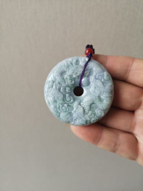 古玩玉器翡翠龍璧拍賣，當前價格680元