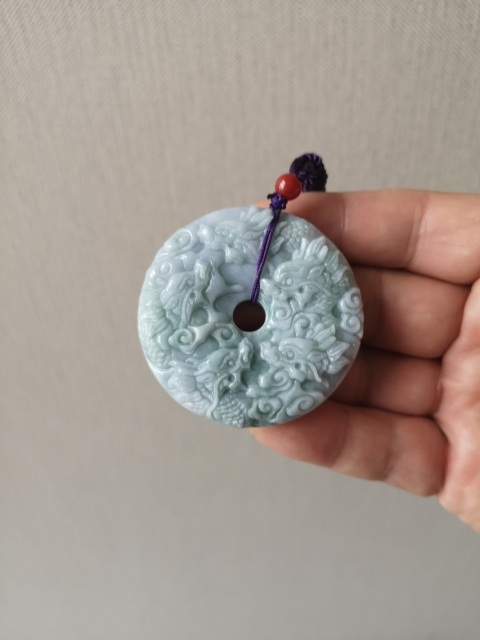 古玩玉器翡翠龍璧拍賣，當前價格680元