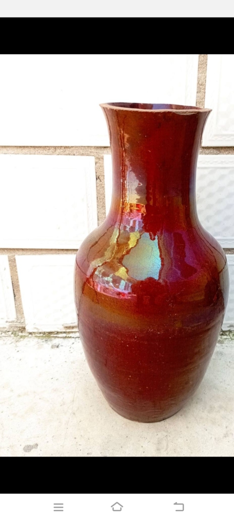 古玩陶瓷清同治鈞紅釉羅漢瓶拍賣,當前價格2600元