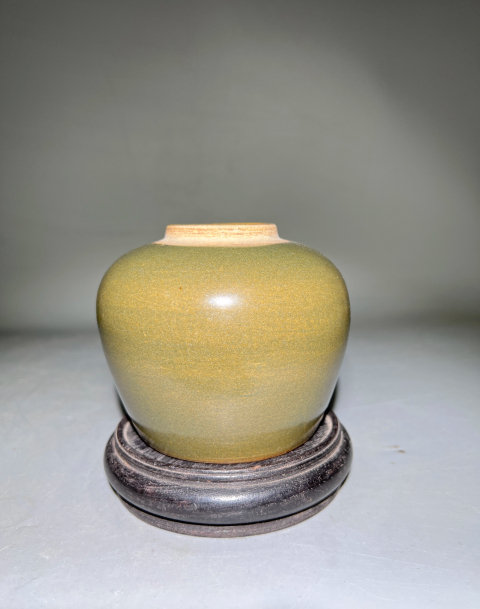 古玩陶瓷極美收藏級茶葉末釉罐拍賣,當前價格2888元