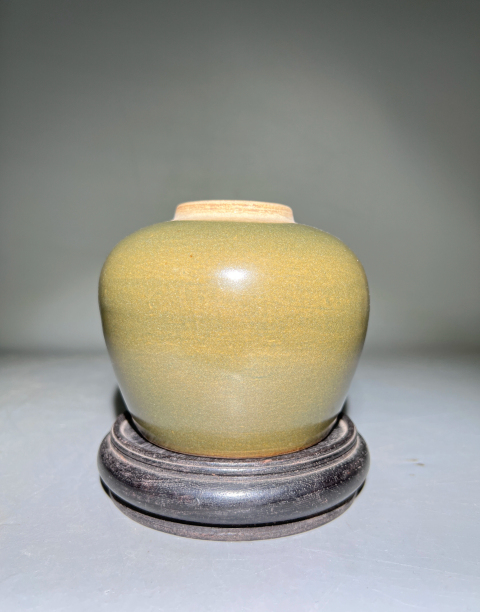 古玩陶瓷極美收藏級茶葉末釉罐拍賣,當前價格2888元