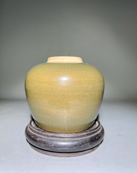 古玩陶瓷極美收藏級茶葉末釉罐拍賣,當前價格2888元