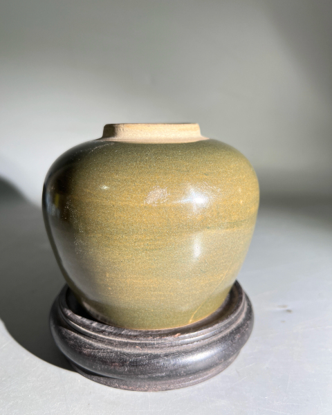 古玩陶瓷極美收藏級茶葉末釉罐拍賣,當前價格2888元