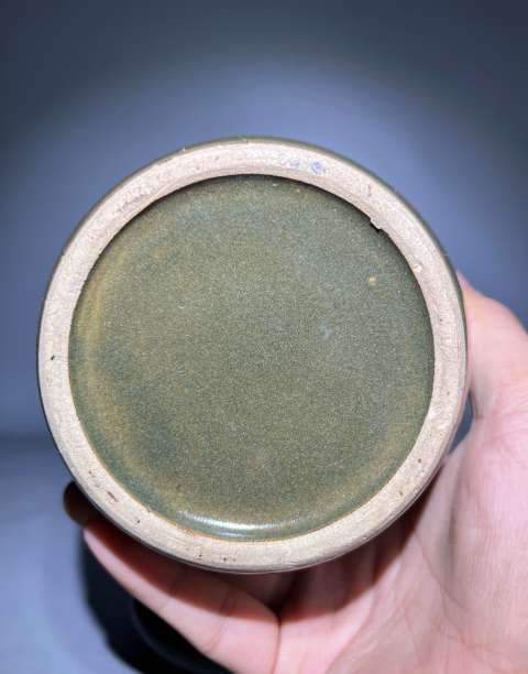 古玩陶瓷極美收藏級茶葉末釉罐拍賣,當前價格2888元