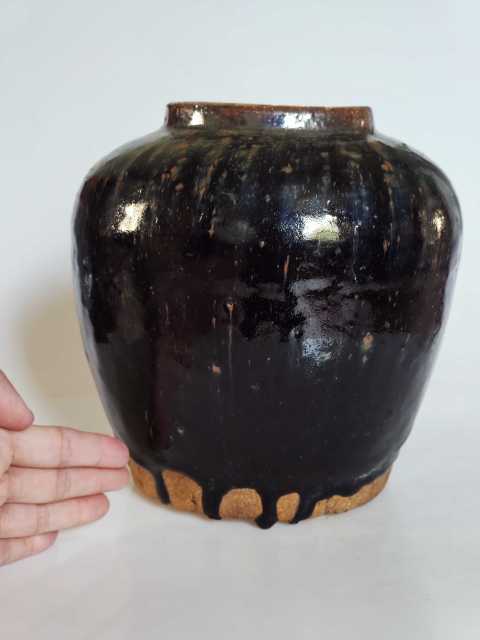 古玩陶瓷清代早期磁州窯窯變釉大罐拍賣，當(dāng)前價(jià)格580元