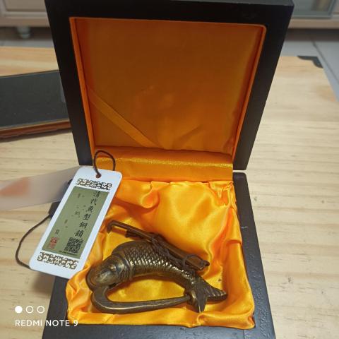稀少魚形銅鎖拍賣，當前價格1780元