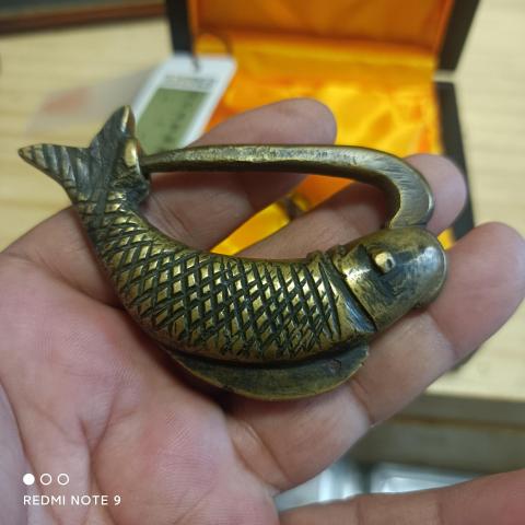 古玩銅器稀少魚形銅鎖拍賣，當(dāng)前價格1780元