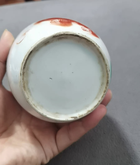 古玩陶瓷礬紅少師太保蓋罐一對拍賣,當前價格6500元