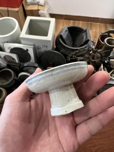 古玩陶瓷清代青花高足碗拍賣,當前價格199元