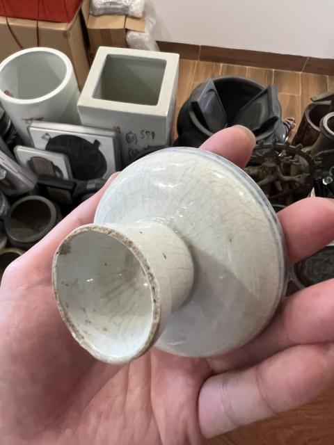 古玩陶瓷清代青花高足碗拍賣,當前價格199元