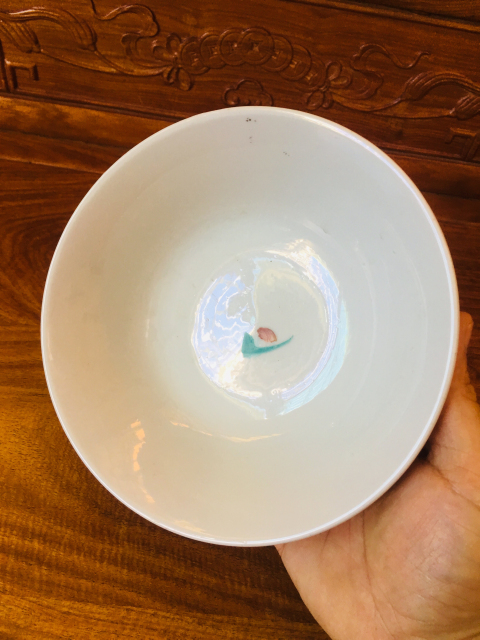 古玩陶瓷粉彩公雞圖碗拍賣,當前價格158元