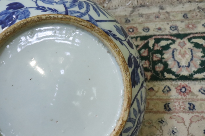 古玩陶瓷清中花間龍紋青花碗拍賣，當前價格22000元