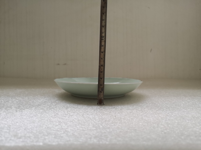 古玩陶瓷油粉彩花卉詩文盤拍賣，當前價格160元