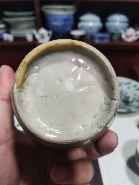 古玩陶瓷明晚期青花花卉紋罐拍賣，當前價格988元