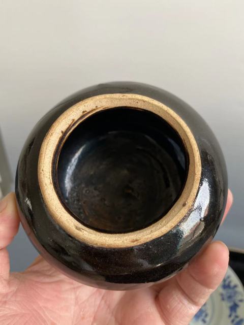 古玩陶瓷明代磁州窯系黑釉罐拍賣，當前價格2999元