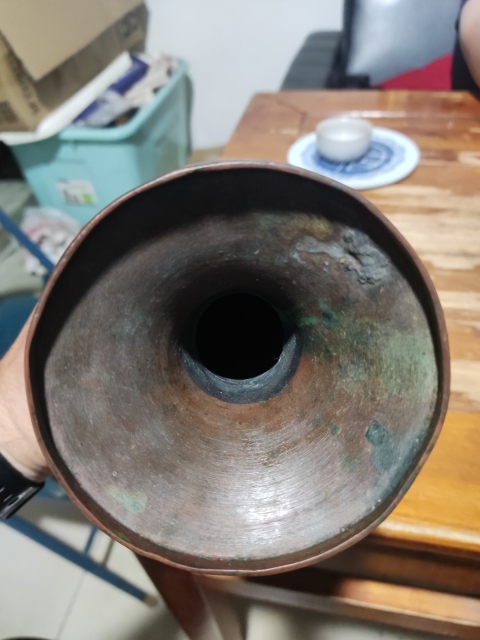 古玩雜項實物保真晚清民國景泰藍掐絲琺瑯花瓶拍賣，當前價格2480元