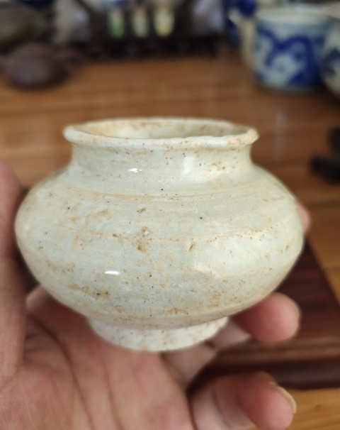 古玩陶瓷宋-景德鎮青白釉水盂拍賣,當前價格338元