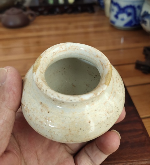 古玩陶瓷宋-景德鎮青白釉水盂拍賣,當前價格338元