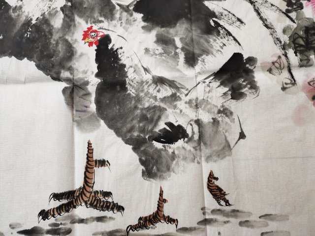 古玩字畫山東省美協會員(國禮藝術家)盧士杰《榮華吉祥》拍賣，當前價格699元