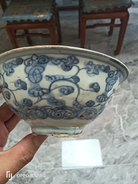 古玩陶瓷明早期青花碗拍賣，當前價格1400元