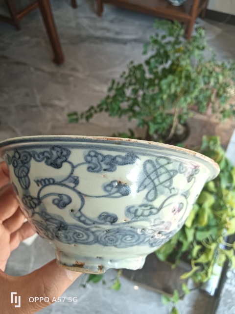 古玩陶瓷明早期青花碗拍賣，當前價格1400元