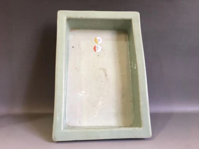 古玩陶瓷嘉慶青花釉里紅水仙盆拍賣,當前價格9000元