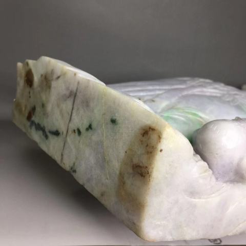 古玩玉器天然翡翠花開富貴擺件拍賣，當前價格28000元