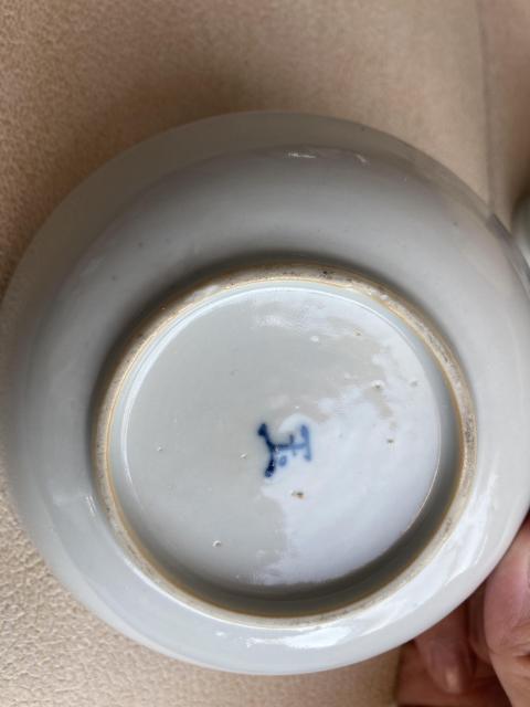 古玩陶瓷清中樓臺亭閣山水紋青花杯盤拍賣,當前價格1300元