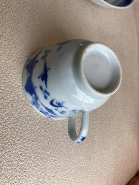 古玩陶瓷清中樓臺亭閣山水紋青花杯盤拍賣,當前價格1300元
