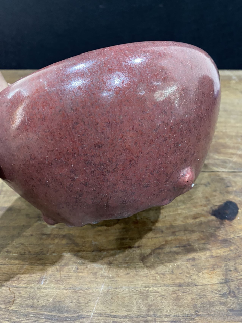 古玩陶瓷清中晚期鈞紅釉香爐拍賣，當前價格4600元