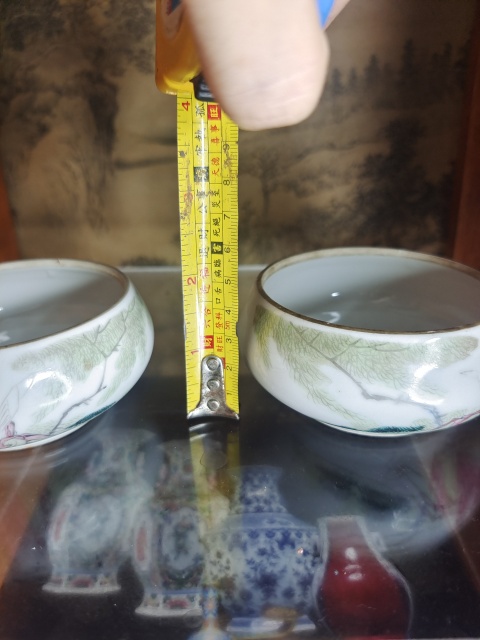 古玩陶瓷彩繪仕女紋洗一對拍賣,當前價格8888元