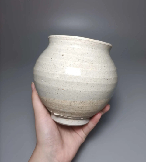 古玩陶瓷青白釉弦紋茶入拍賣，當前價格0元