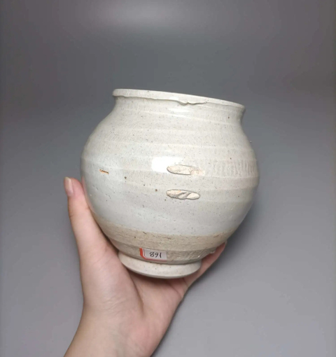 古玩陶瓷青白釉弦紋茶入拍賣，當前價格0元