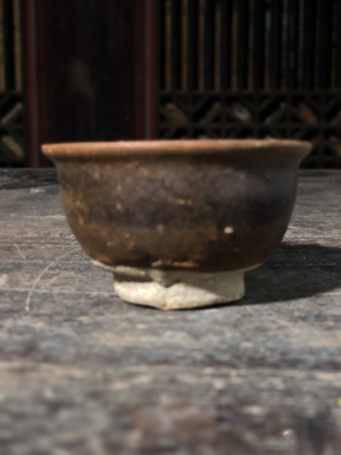 古玩陶瓷吉州窯醬釉小杯一對拍賣,當前價格999元