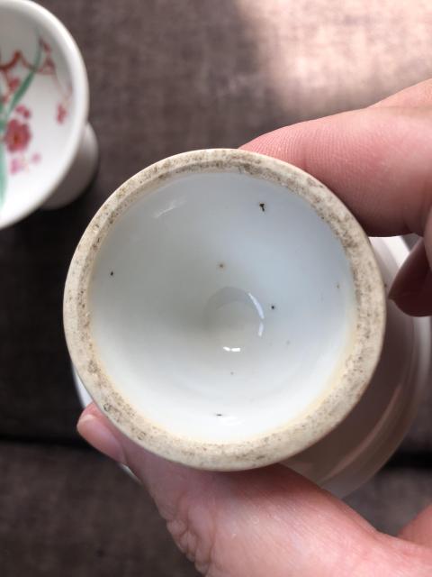古玩陶瓷民國花卉紋高足碗拍賣,當前價格333元