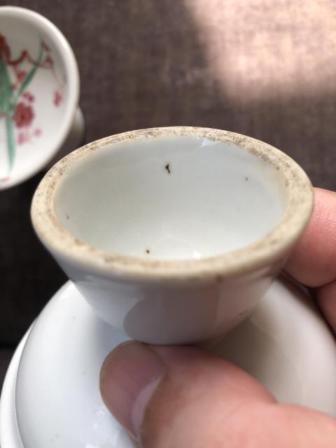 古玩陶瓷民國花卉紋高足碗拍賣,當前價格333元