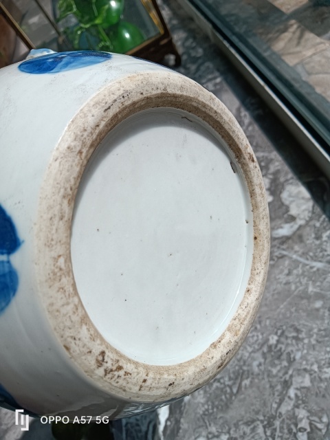 古玩陶瓷光緒青花博古圖粥罐拍賣，當前價格1200元