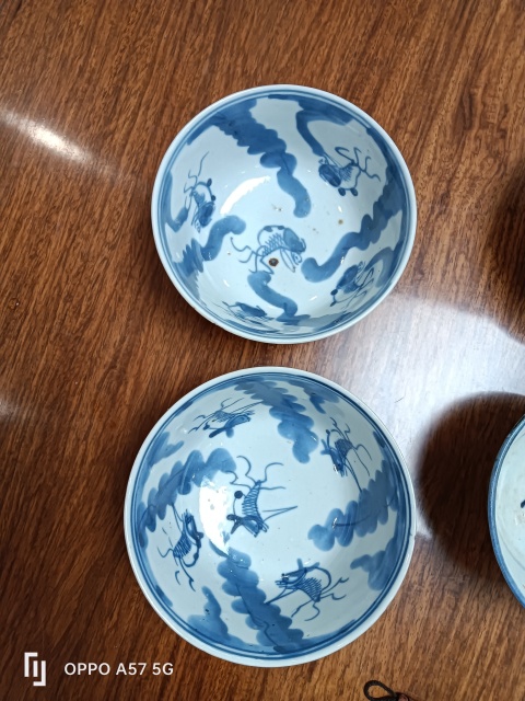 古玩陶瓷晚清外紫金釉內青花金玉滿堂碗拍賣，當前價格900元
