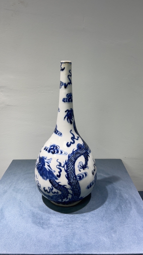 龍戏珠絵陶瓷大花瓶 龍戏珠絵陶瓷大花瓶