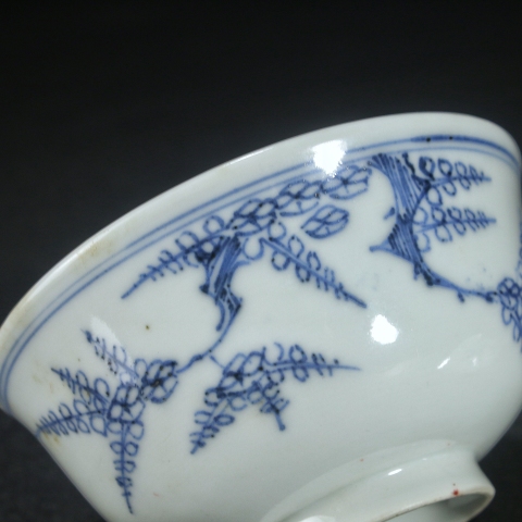 古玩陶瓷回流·青花過墻梅蓋碗拍賣，當(dāng)前價格1288元