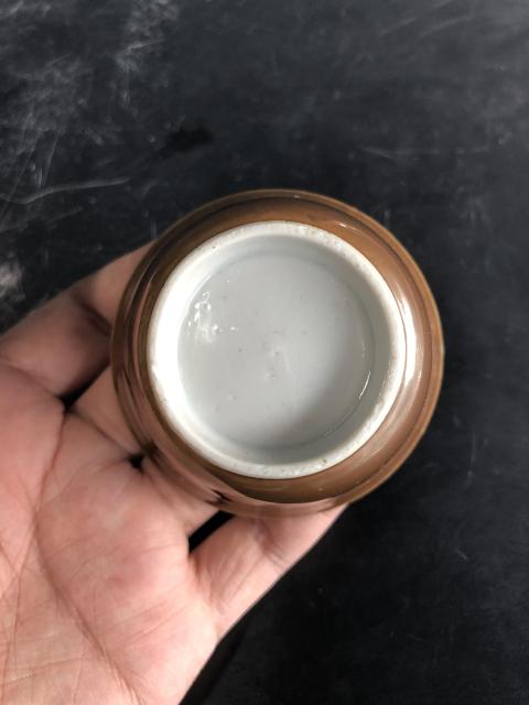 古玩陶瓷外紫金內青花花卉斗雞圖杯碟拍賣,當前價格4680元