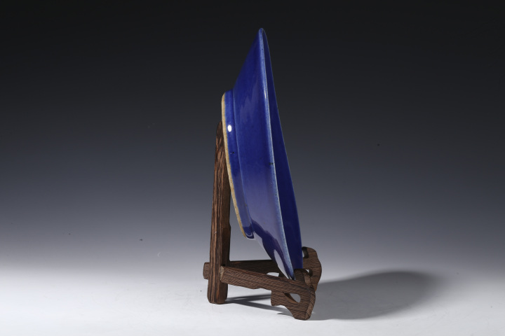古玩陶瓷清·霽藍(lán)釉盤拍賣，當(dāng)前價(jià)格1500元