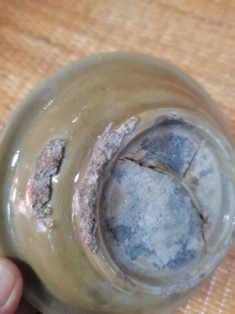 古玩陶瓷龍泉米黃釉盤拍賣,當前價格500元