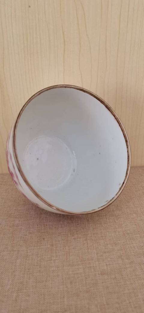 古玩陶瓷胭脂紅山水紋罐拍賣，當前價格700元